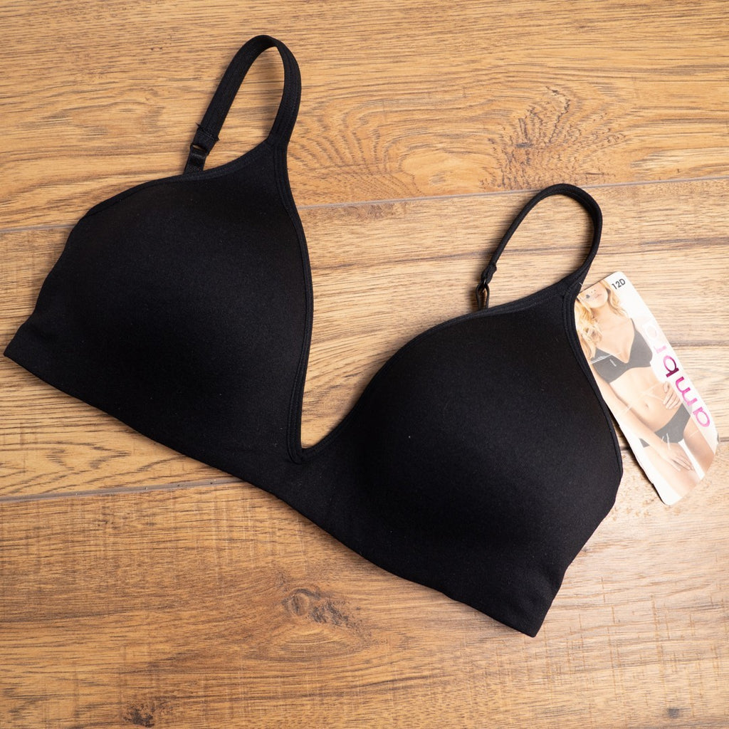 Ambra Black Padded Non Wired 12D Bra New With Tag