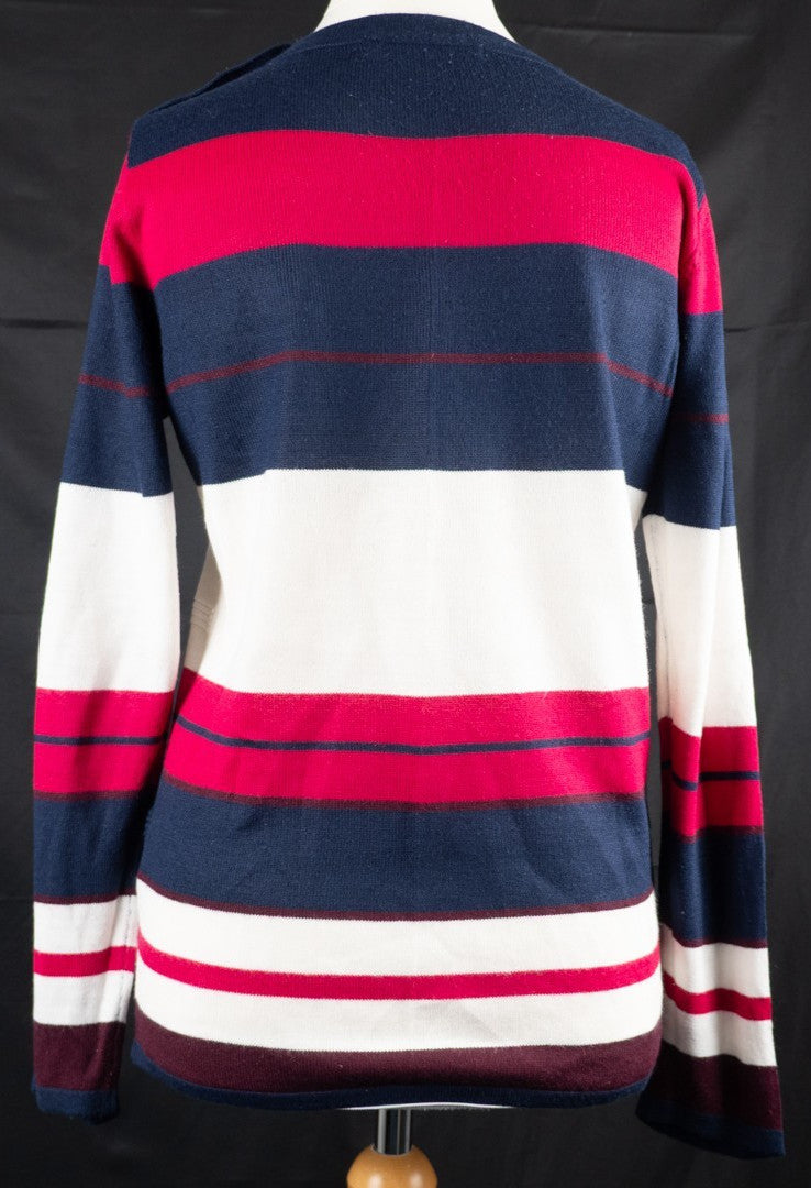 EWM Isle Navy, Red and White Stripe Long Sleeve Size S Jumper Pre-Owned
