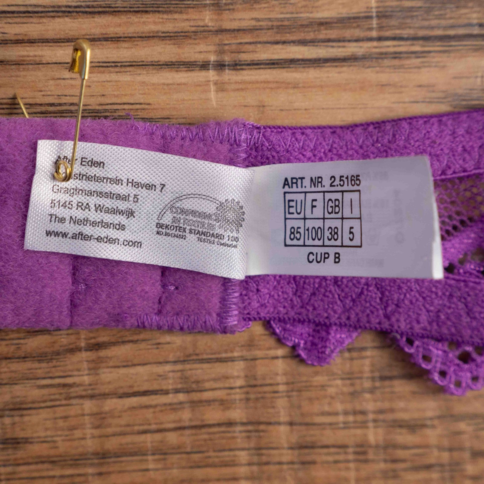 After Eden Bra 38B Purple Balconette  Underwired  Padded  BNWT