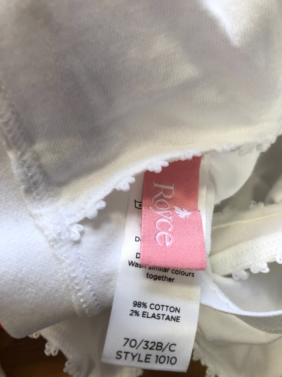 White Bra Royce 32B/C Front Fastening Poppers Non Wired Non Padded  BNWT