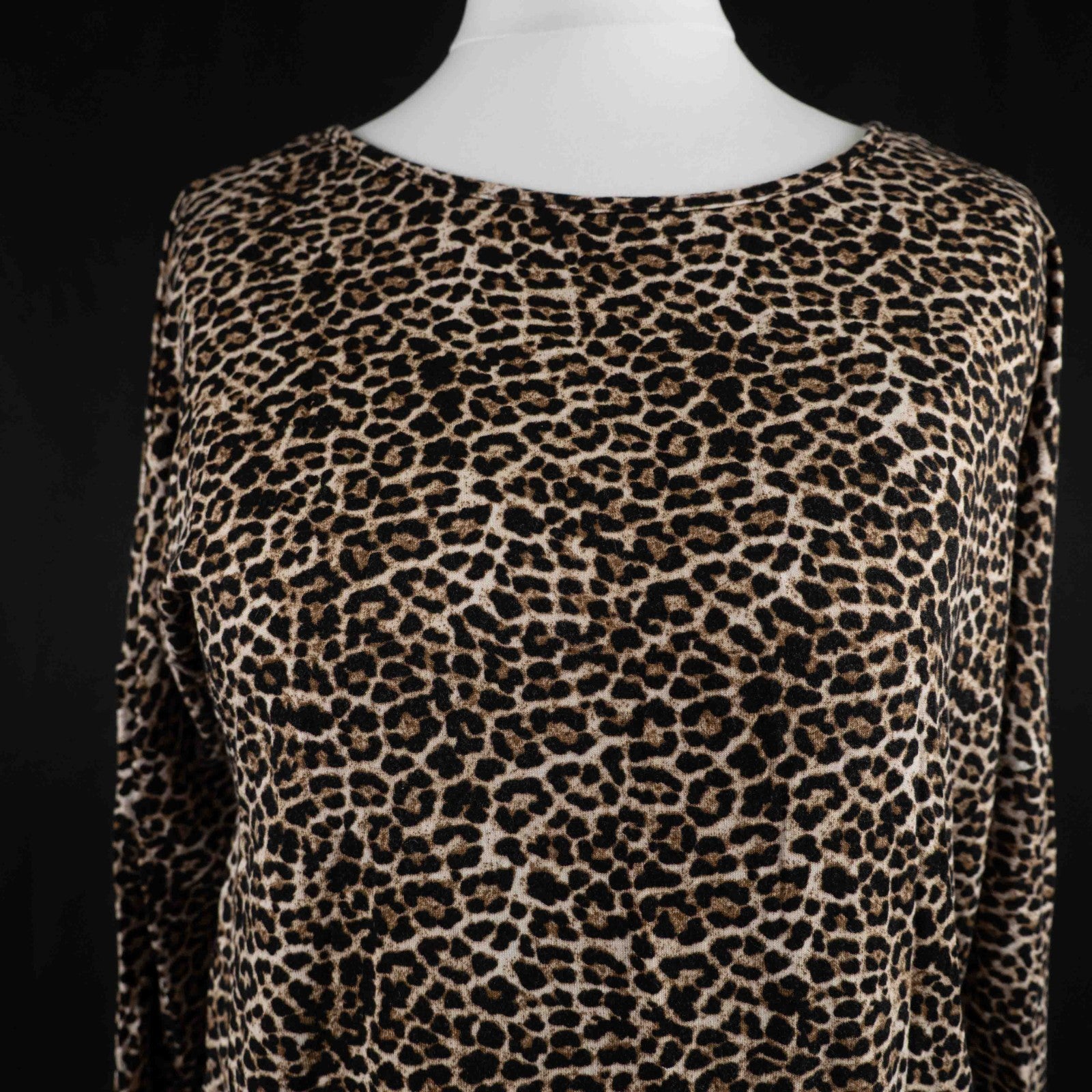 Papaya Leopard Print Long Sleeve S Top Pre-Owned