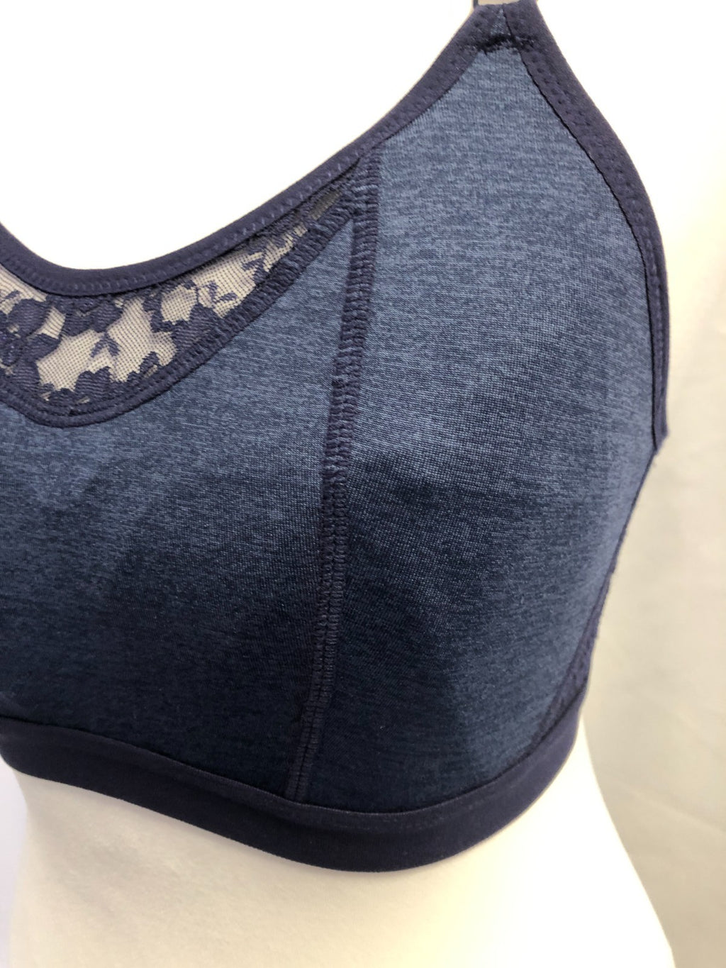 Bralette 32DD Cleo Navy Blue Non-Wired Non Padded