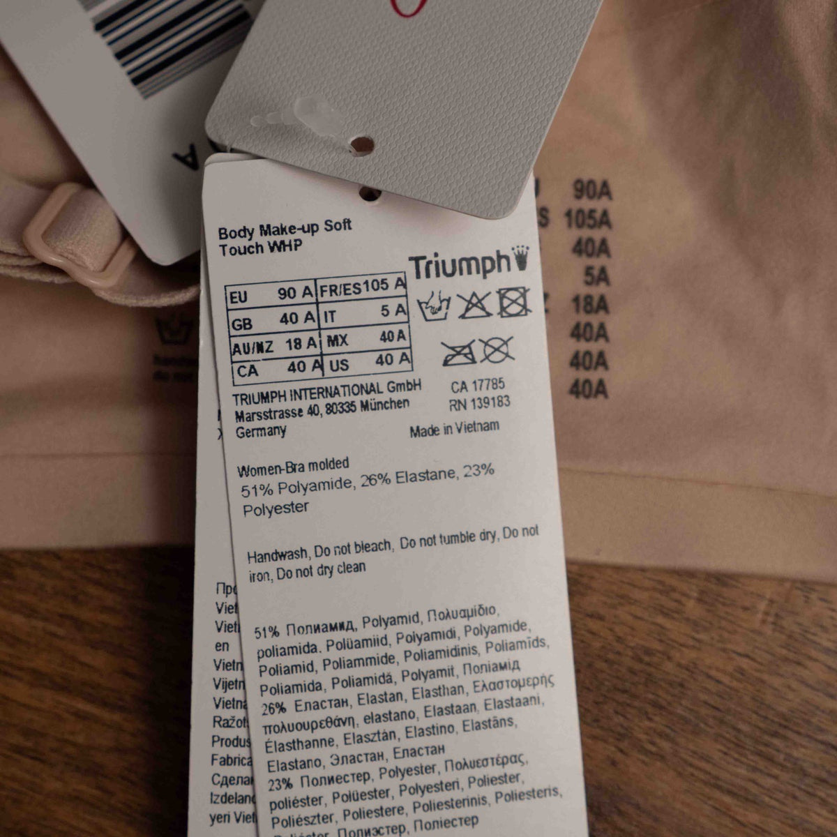 Triumph Body Make Up Padded Underwired 40A Soft Touch Bra New With Tags