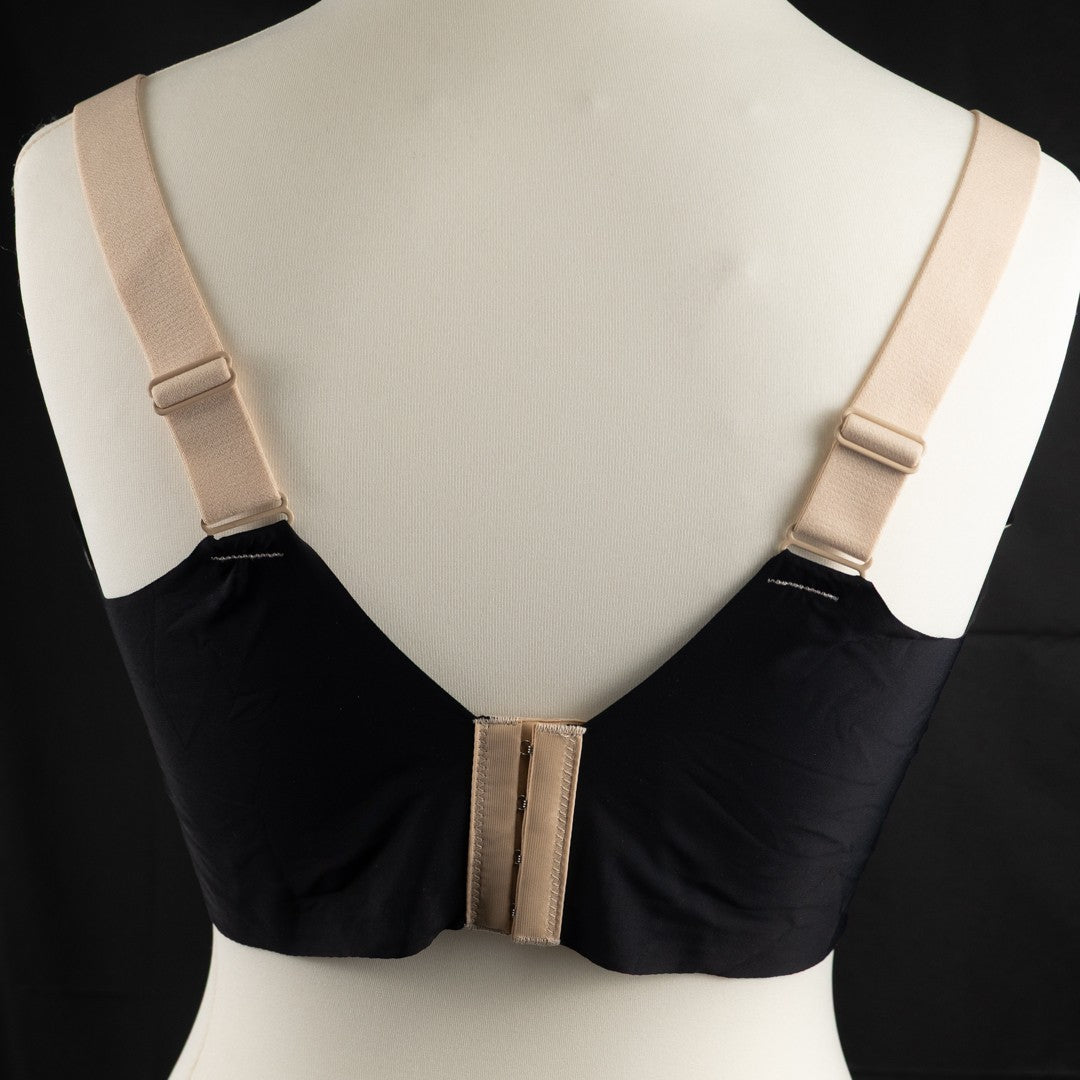 Black &amp; Beige Padded Non Wired Size 5XL Prosthetic Bra New In Packaging