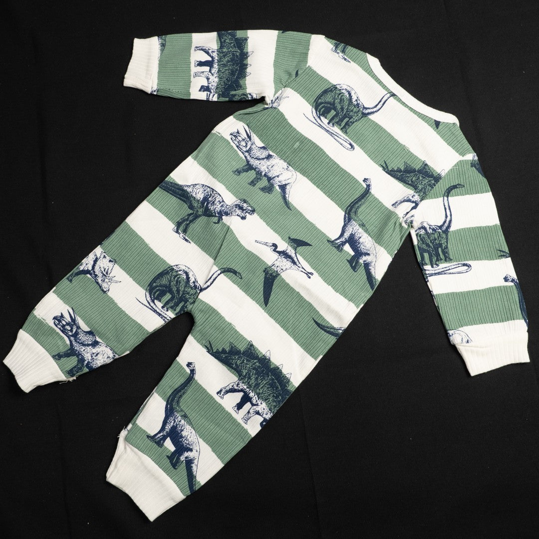 Green and White Dinosaur Print 80cm Baby Grow x2 New In Packaging