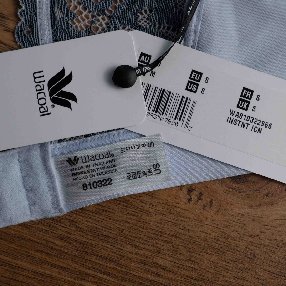Wacoal Bralette Size S White and Black Floral | NWT