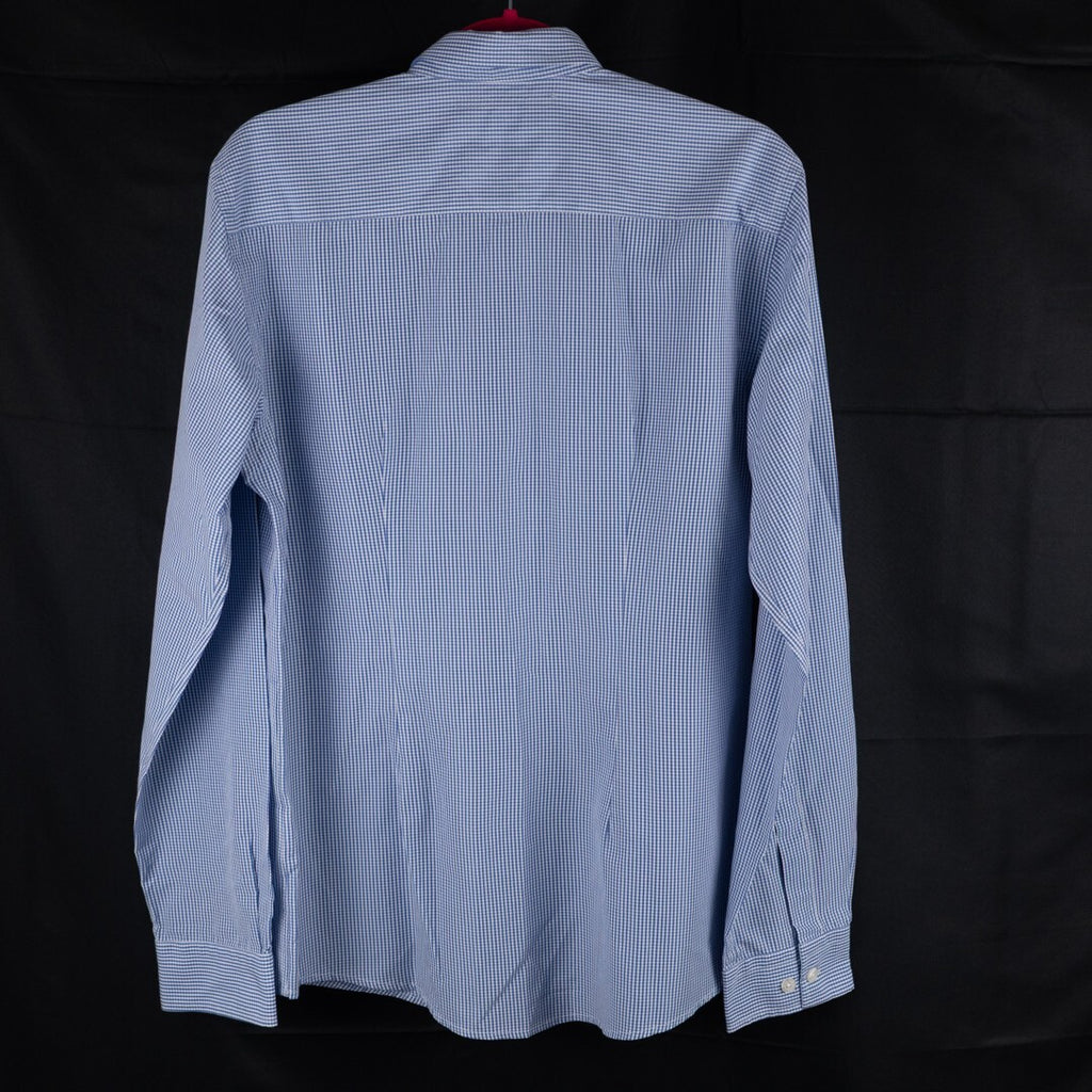G.O.L Boys Slim Fit Blue &amp; White Checked 176cm Shirt Pre-Owned