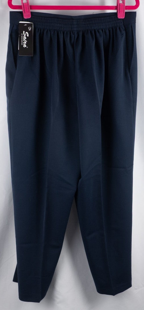 Saria of Manchester Navy Non Patterned Size 20 Trousers New With Tag RRP £17.00