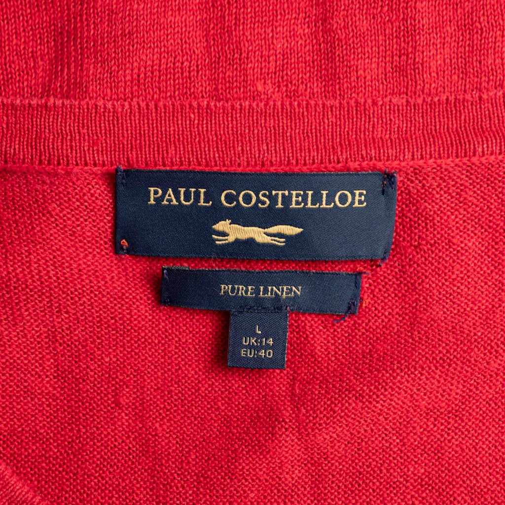Paul Costelloe Red Short Sleeve 14 Top Pre-Owned