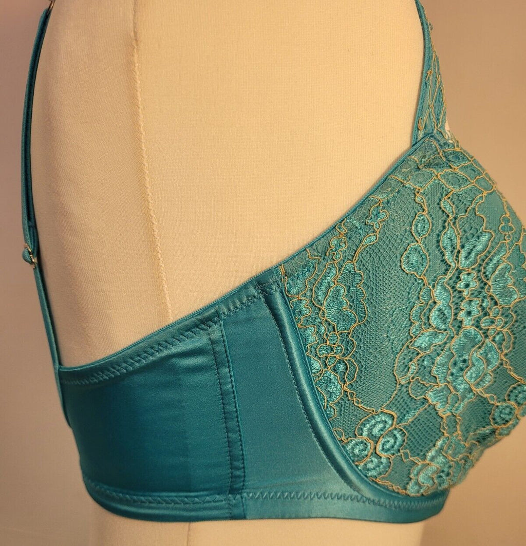 Masquerade Bra 30G Turquoise Balcony Underwired Maia 5221 BNWT