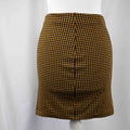 New Look Gold and Black Check Style Pattern 8 Mini Skirt Pre-Owned