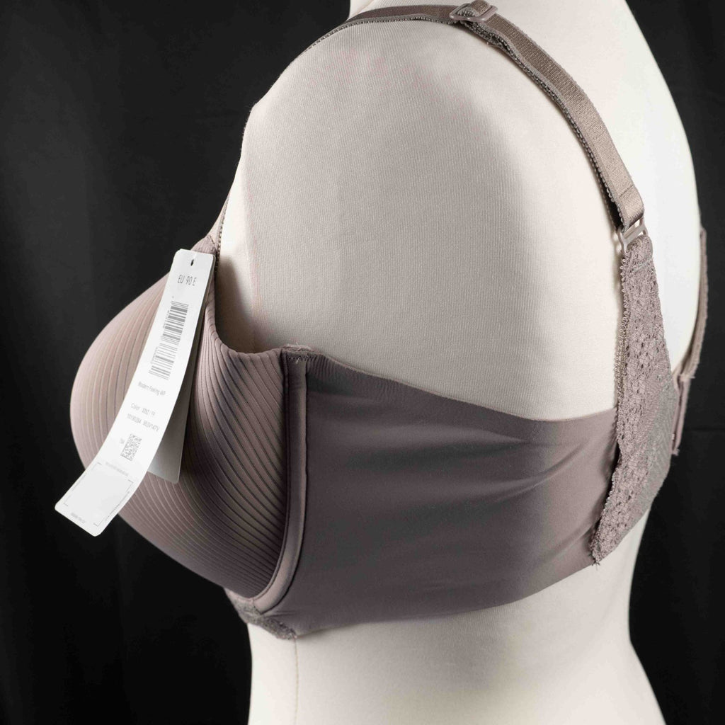 Triumph Brown Wired Padded Floral Stripe 40DD Bra New With Tag