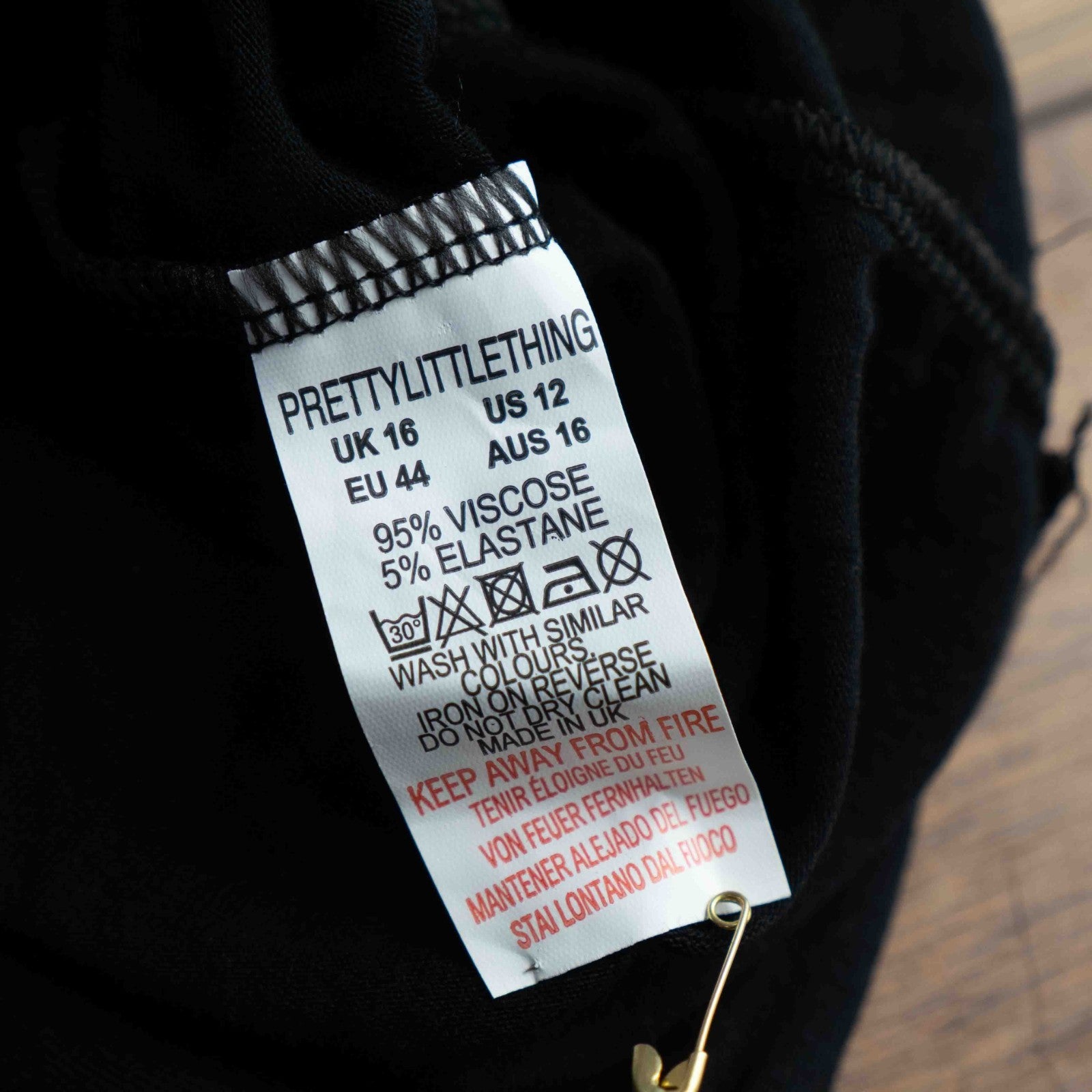 Pretty Little Thing Size 16 Long Black Dress New With Tag