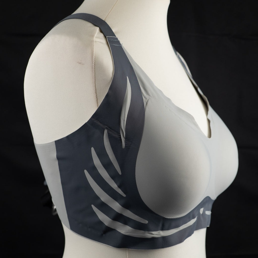 Grey Padded Non Wired No Patterned Prosthetic 5XL Bra New In Packaging