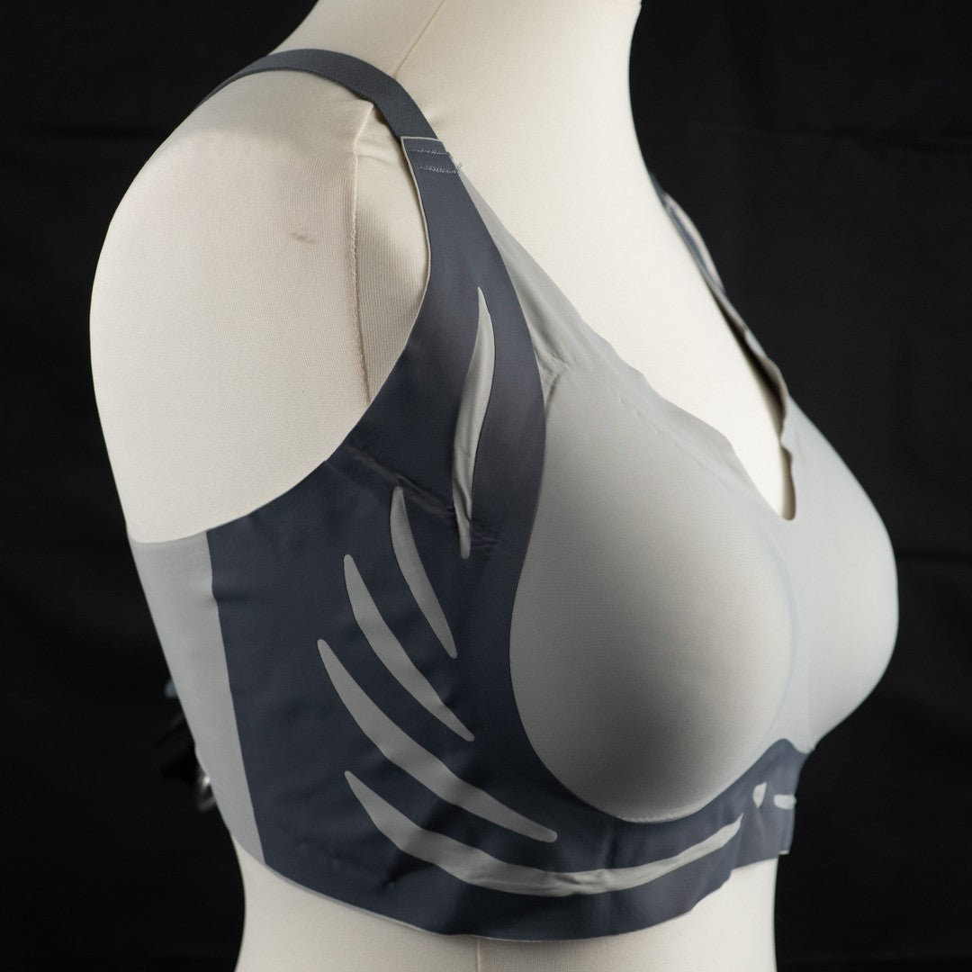 Grey Padded Non Wired No Patterned Prosthetic 5XL Bra New In Packaging