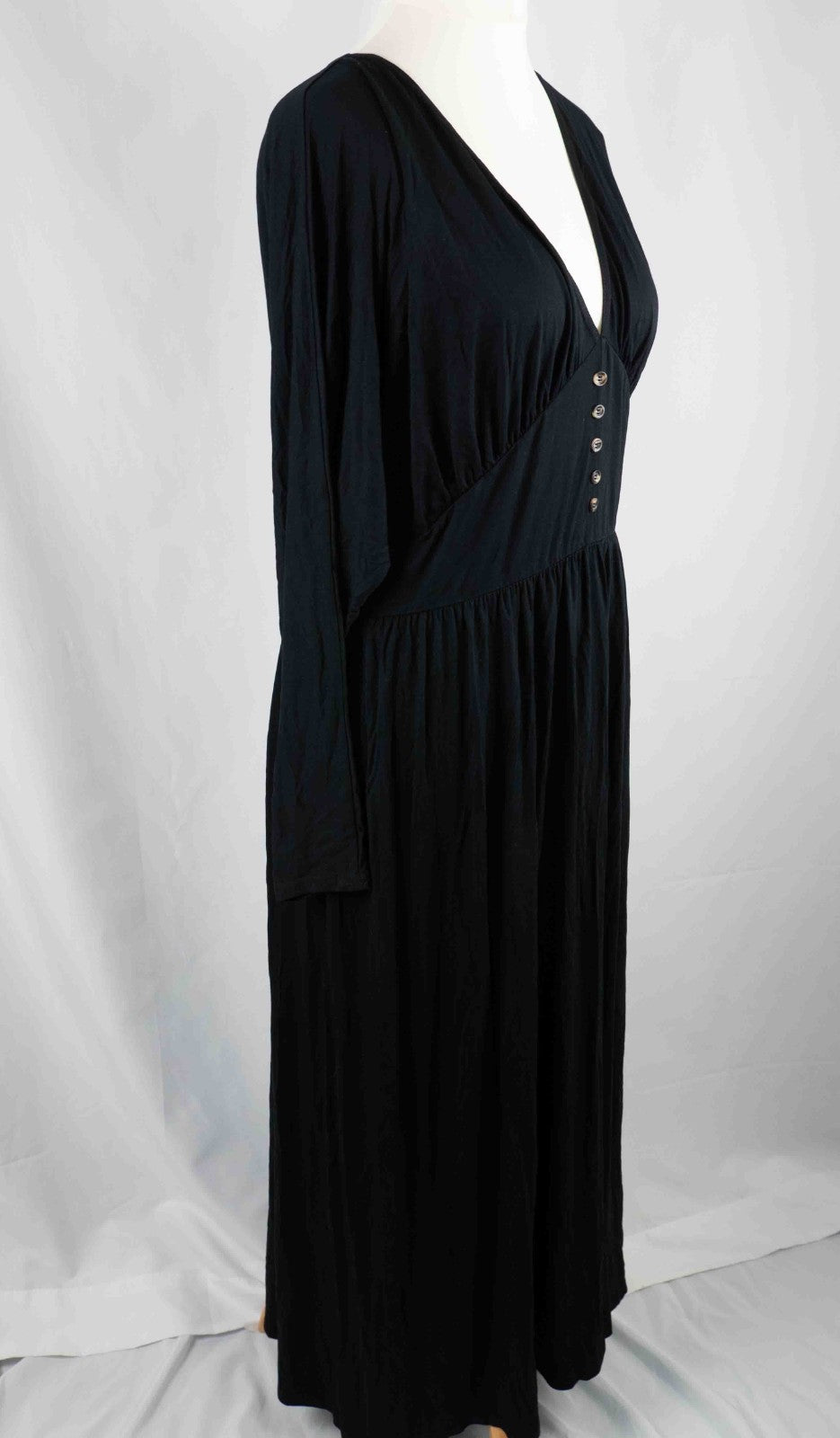 Asos Design Curve Black Long Sleeve Size 18 Dress Pre-Owned