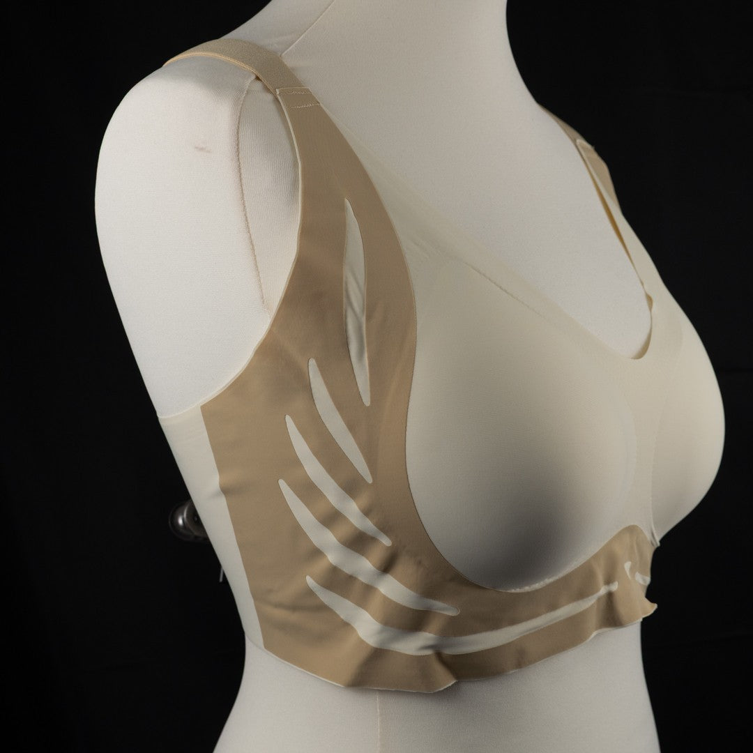 Beige Padded Non Wired Non Pattern Prosthetic 5XL Bra New In Packaging