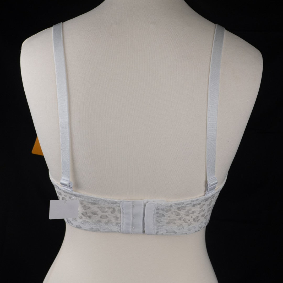 Wings Love White Leopard Print Padded Underwired 34DDD Bra New With Tags