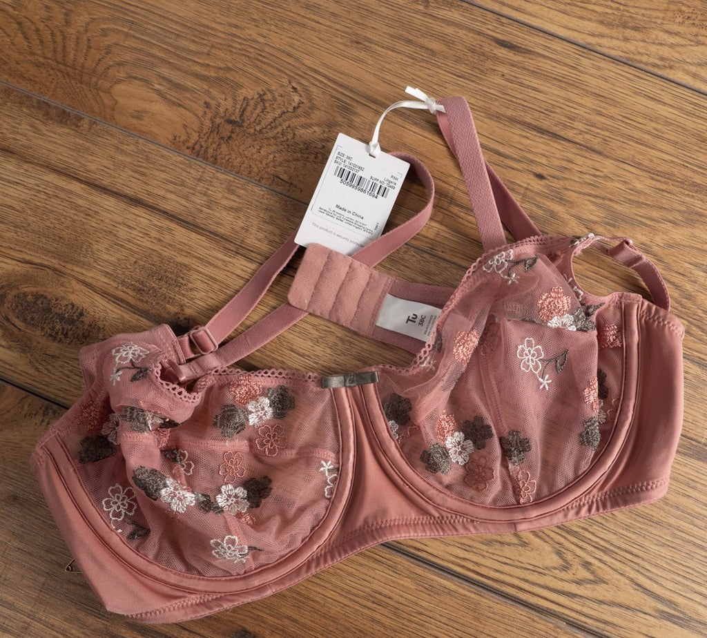 TU Lingerie Pink Floral Underwired Non Padded 38C Bra New With Tag RRP £14.00