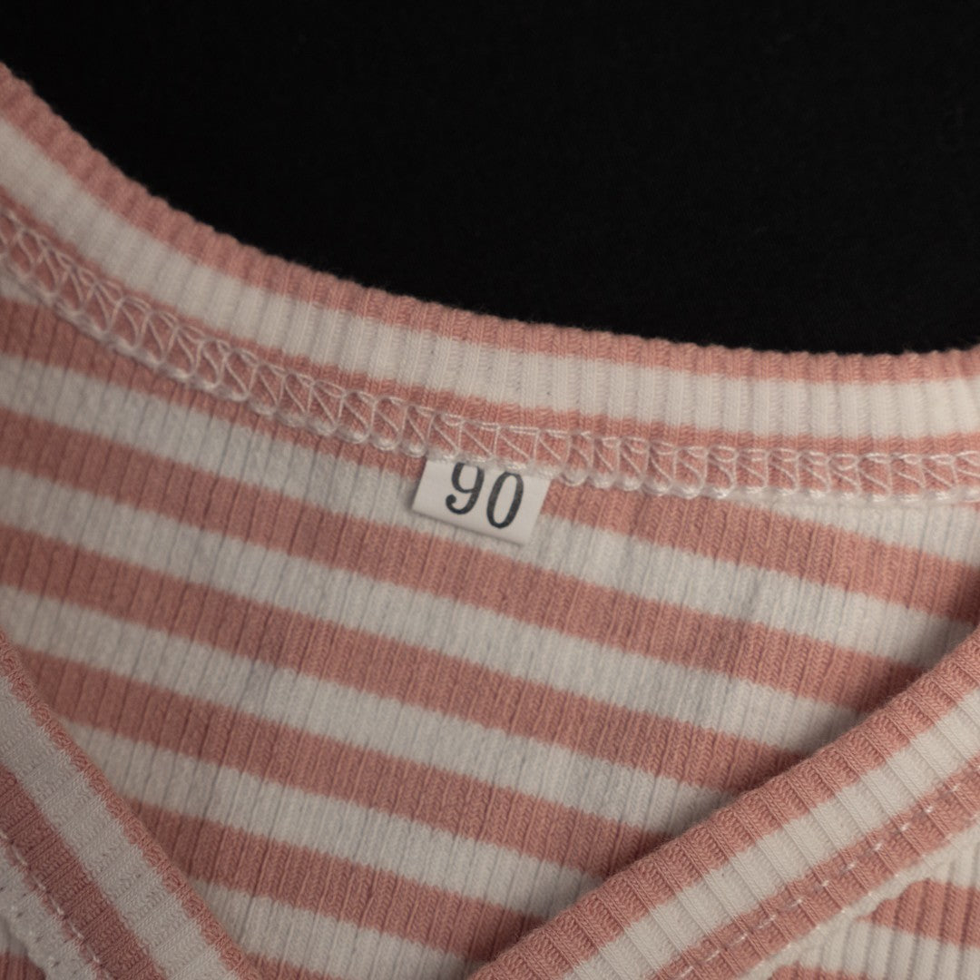 Pink White and Brown Buttoned Baby Grow Set x3 New In Packaging