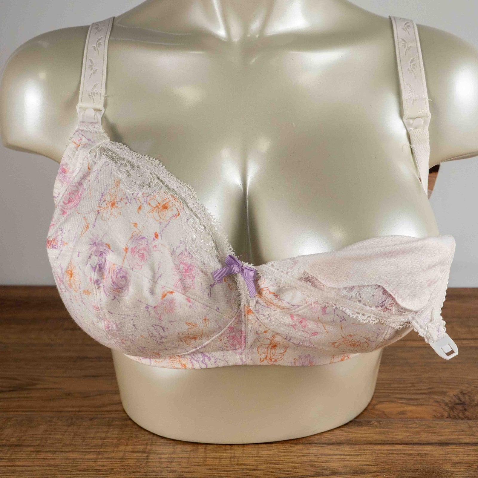 Freya White Non Padded Non Wired Floral 38D Nursing Bra New With Tag
