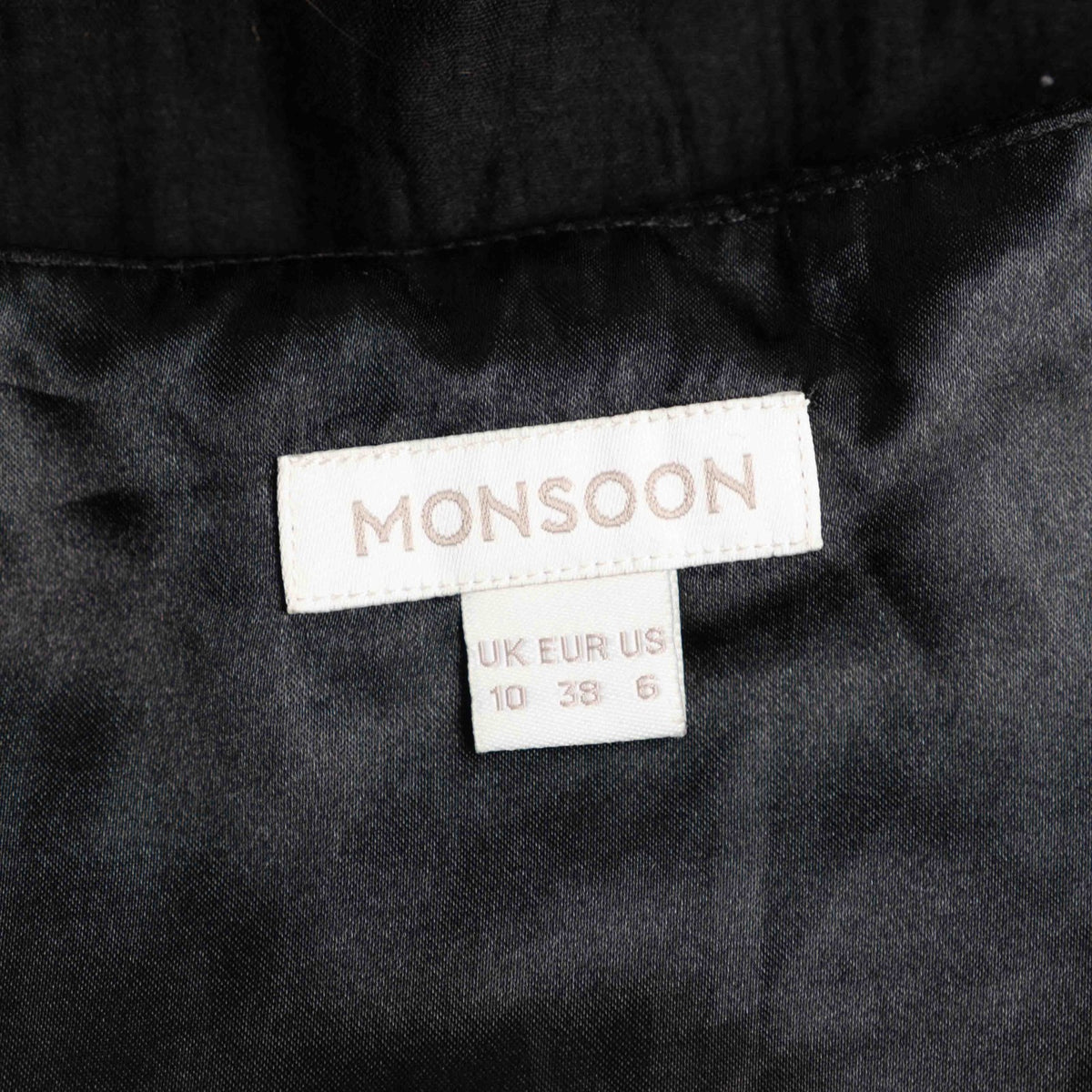 Monsoon Black Sleeveless 10 Dress Pre-Owned