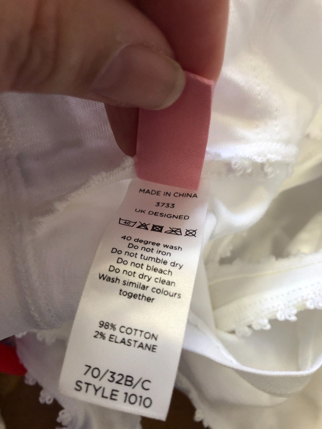 White Bra Royce 32B/C Front Fastening Poppers Non Wired Non Padded  BNWT