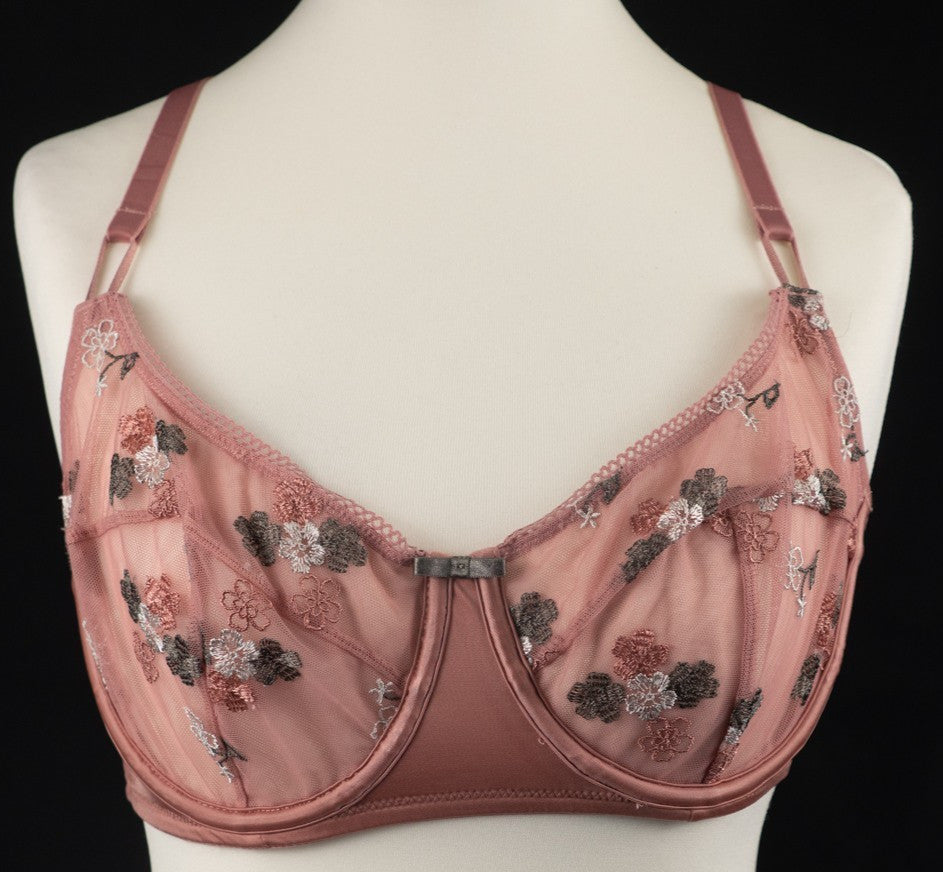 TU Lingerie Pink Floral Underwired Non Padded 38C Bra New With Tag RRP £14.00