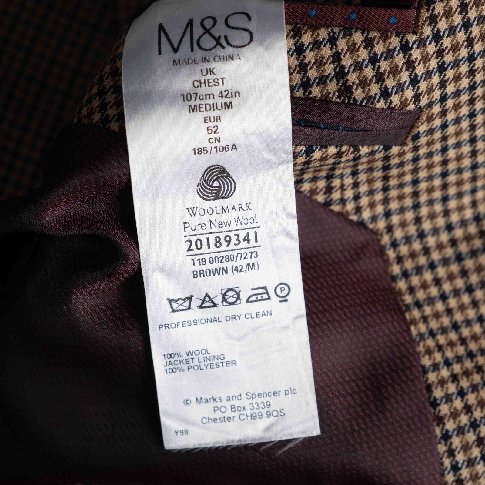 M&amp;S Collection Tweed Jacket C 54cm L 73cm Pre-Owned