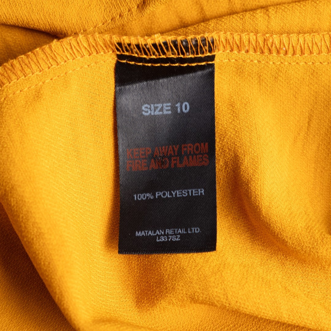 Papaya Woman Dark Mustard Size 10 Top Pre-Owned
