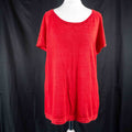 Paul Costelloe Red Short Sleeve 14 Top Pre-Owned