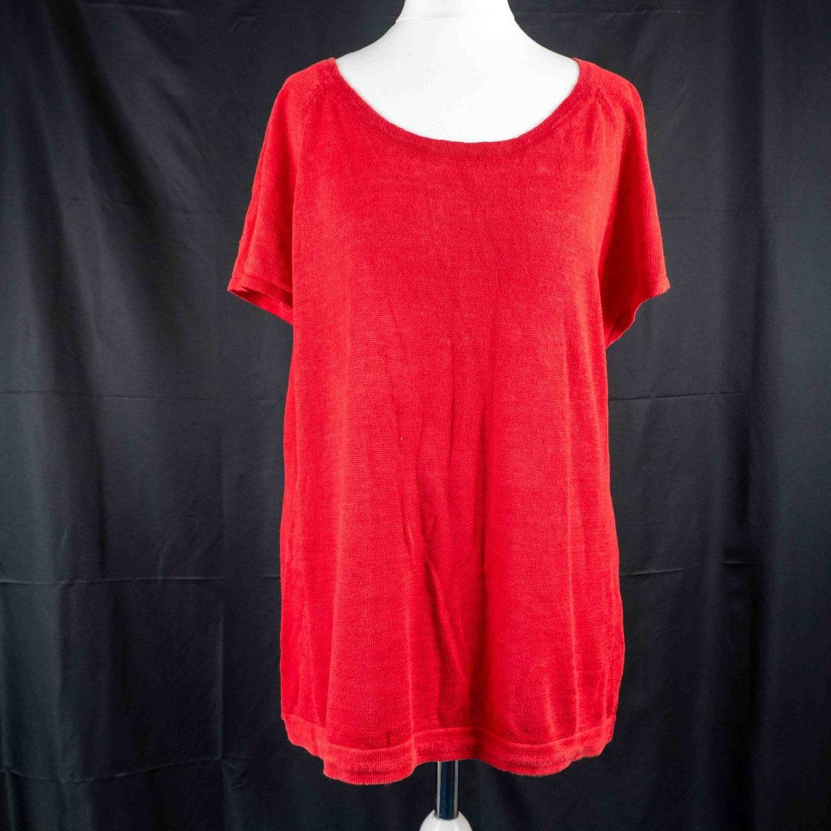 Paul Costelloe Red Short Sleeve 14 Top Pre-Owned