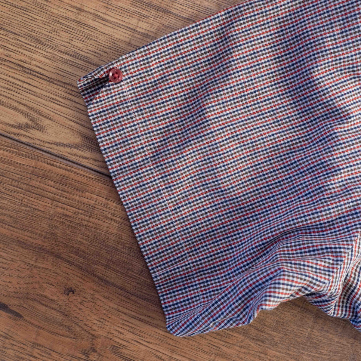 Avenue Blue Checked Short Sleeve Collared Shirt Medium Pre-Owned