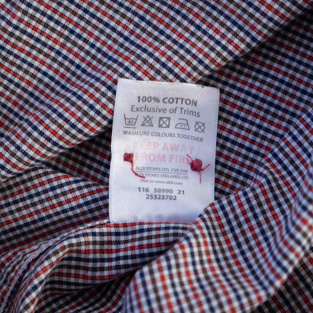 Avenue Blue Checked Short Sleeve Collared Shirt Medium Pre-Owned