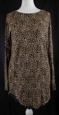 Papaya Leopard Print Long Sleeve S Top Pre-Owned