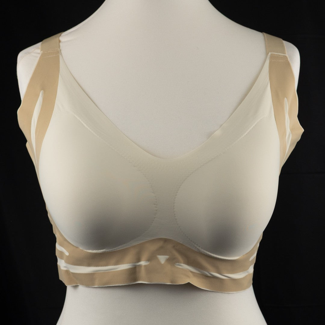 Beige Padded Non Wired Non Pattern Prosthetic 5XL Bra New In Packaging