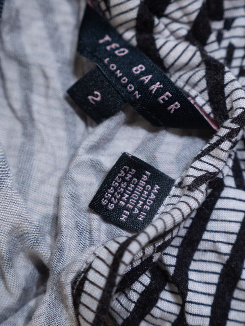 Ted Baker Womens Black and Grey Cardigan Size 2 (UK 10)