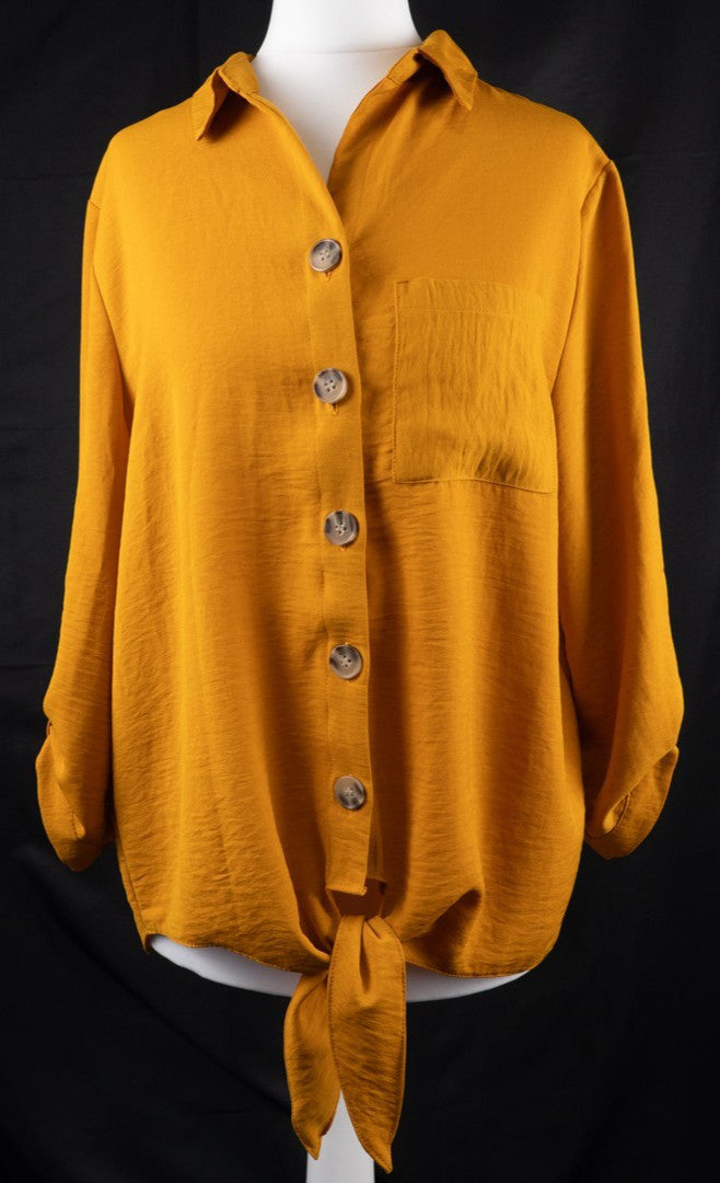 Papaya Woman Dark Mustard Size 10 Top Pre-Owned