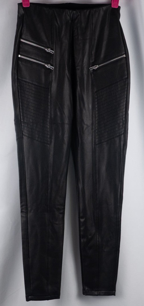 New Look Leather Feel Black Size 10 Jeggings Pre-Owned