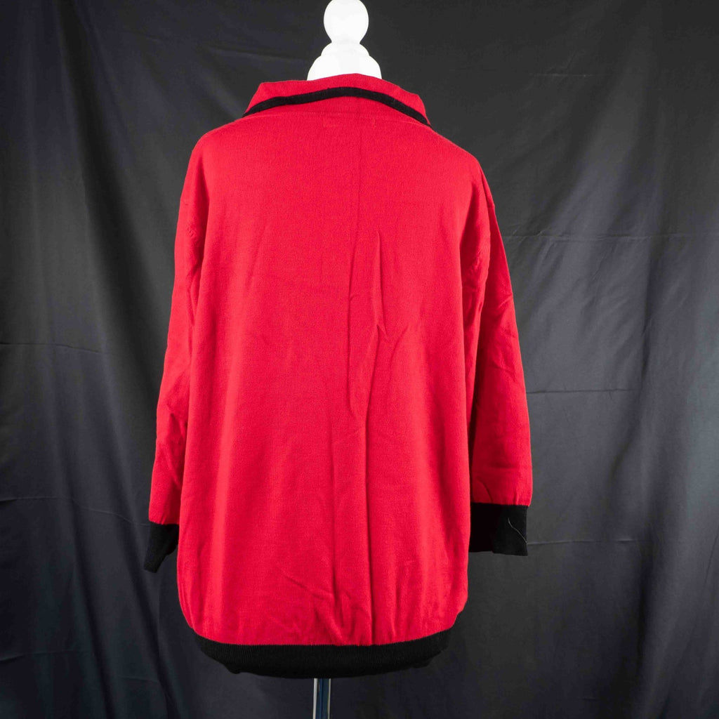 Klass Collection Red Long Sleeve Size XL Top Pre-Owned