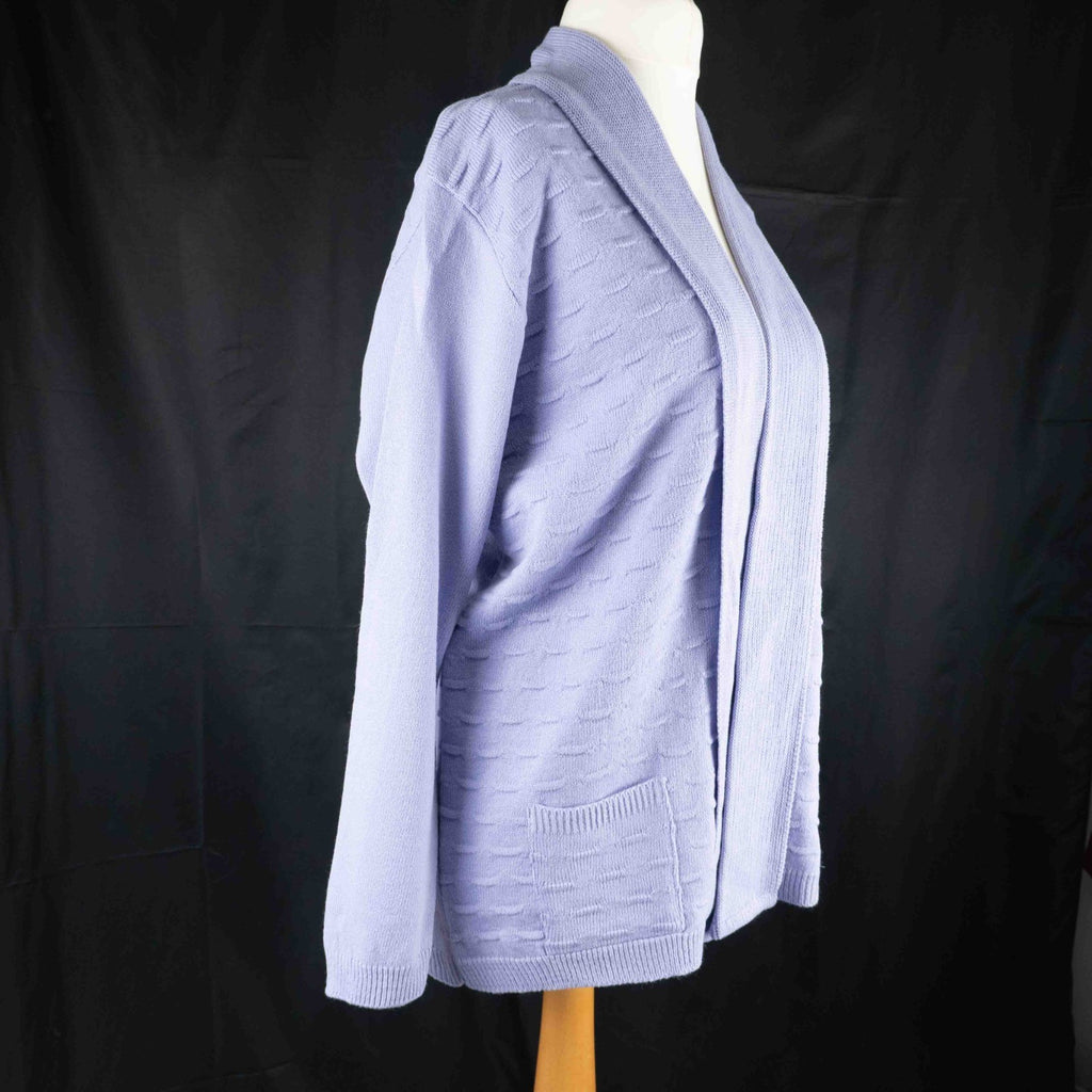 Monique L/XL lilac edge to edge cardigan
