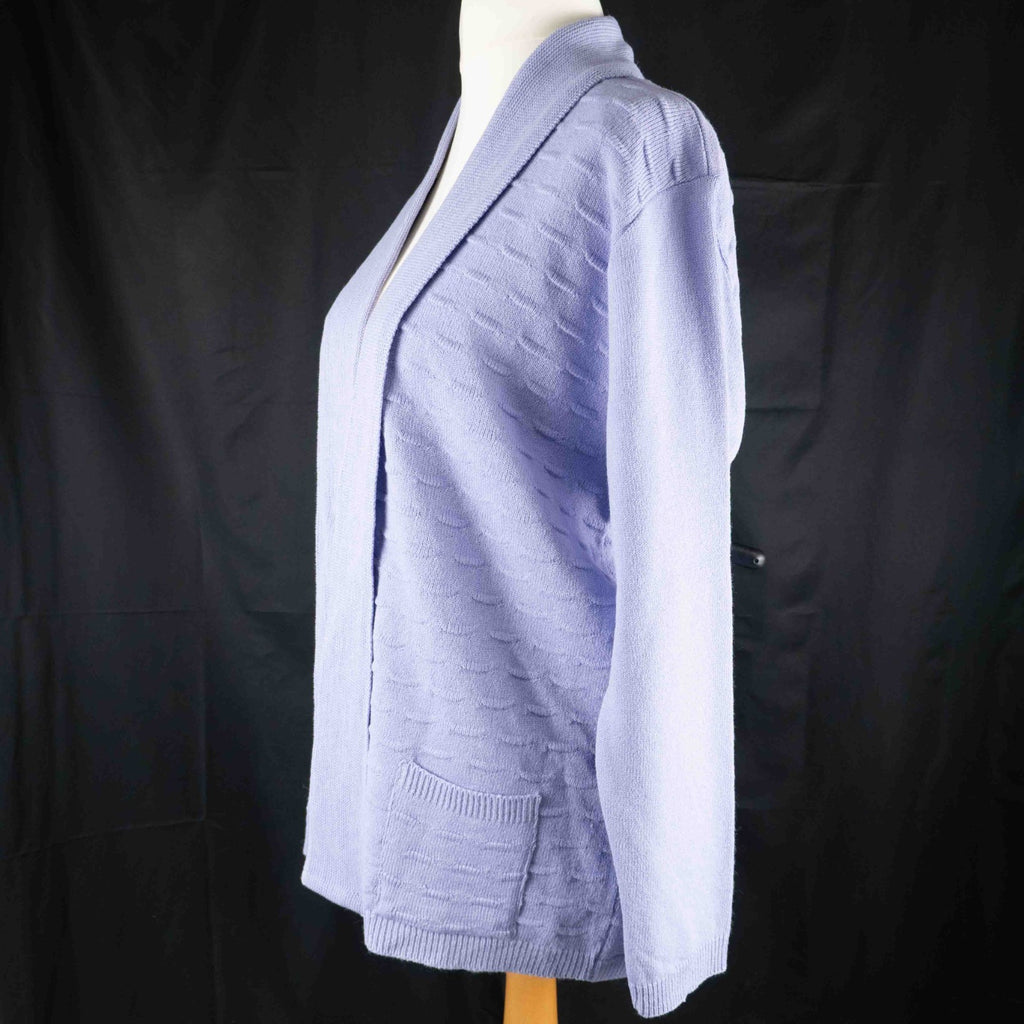 Monique L/XL lilac edge to edge cardigan