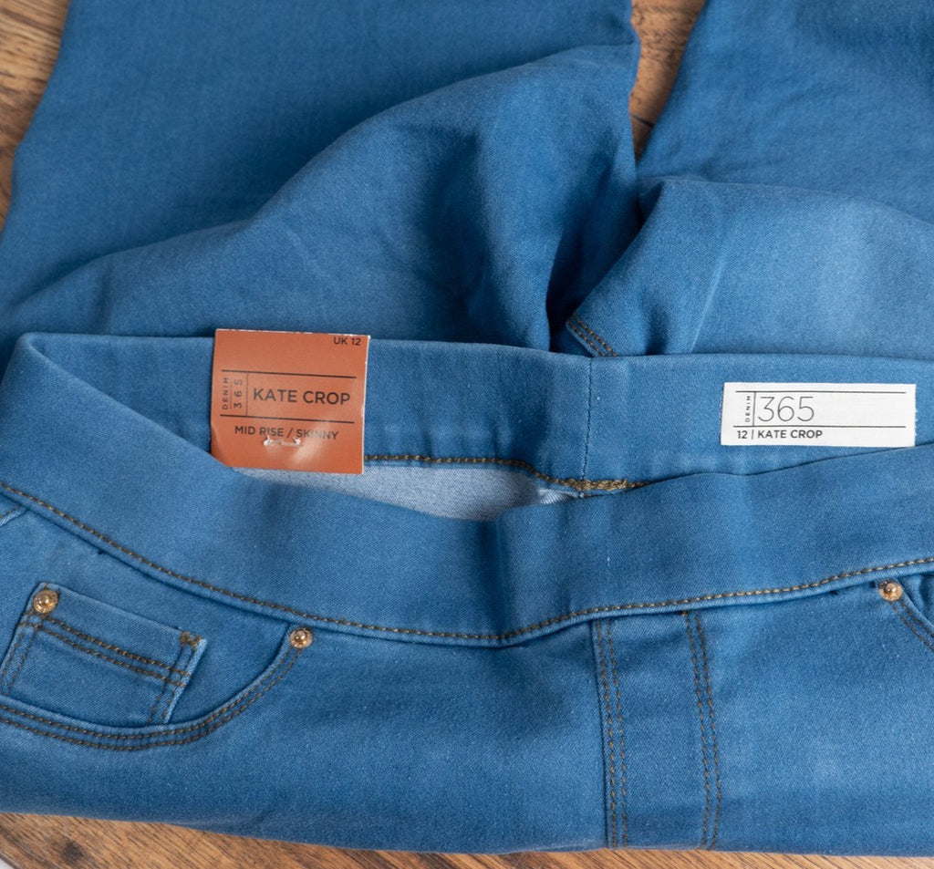 Kate Crop 365 Denim Blue 12 Skinny Jean New With Tags RRP £14.00