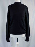 Warehouse Black Diamond Pattern Long Sleeve 14 Top Pre-Owned