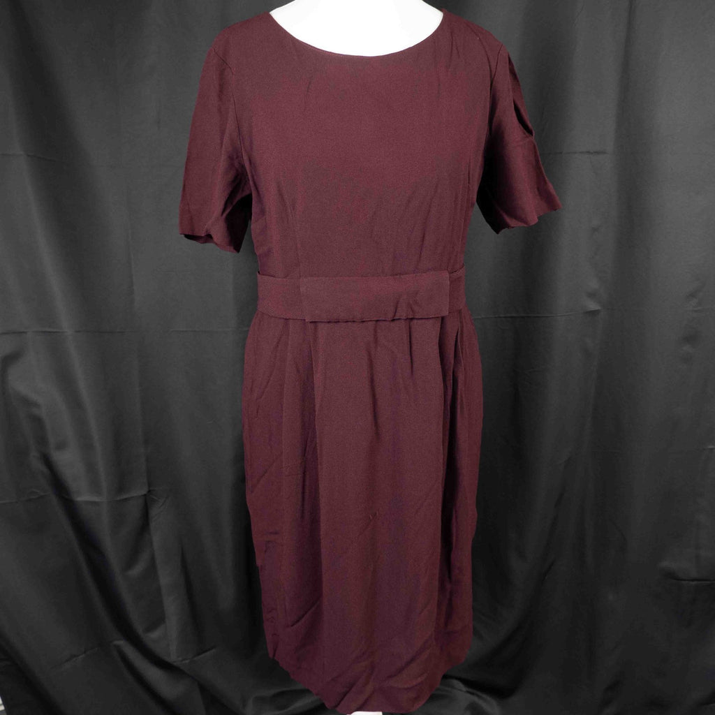 Whistles Dark Red 12 Dress Pre-Owned