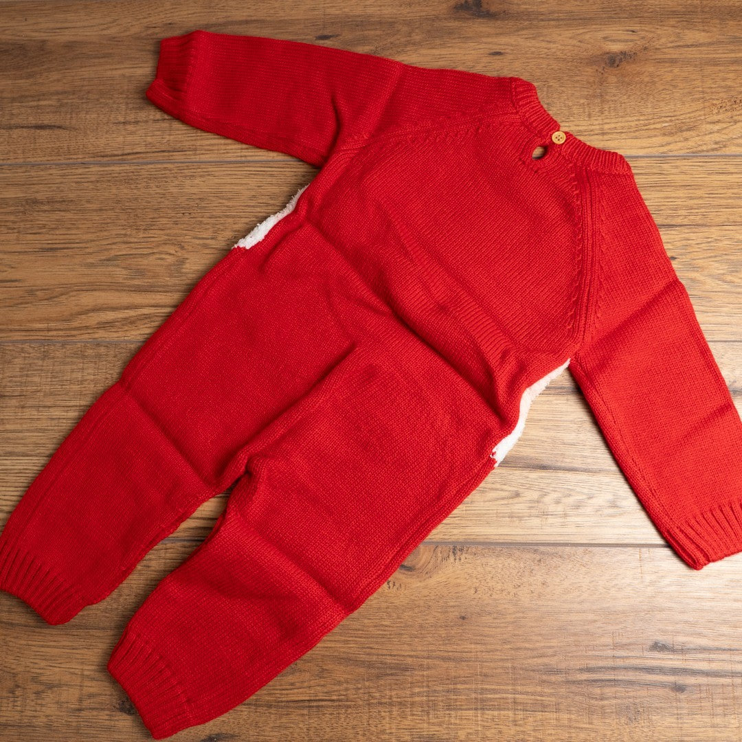 Santa 80cm Button Up Baby Grow New Without Tags
