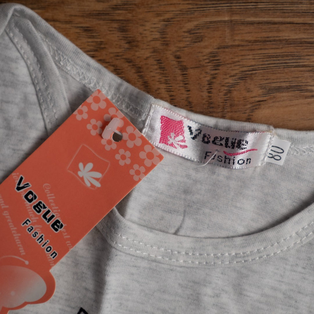 Vogue Fashion Grey/Gold 'Happy Bunny' 80cm 3 Piece Set New With Tag