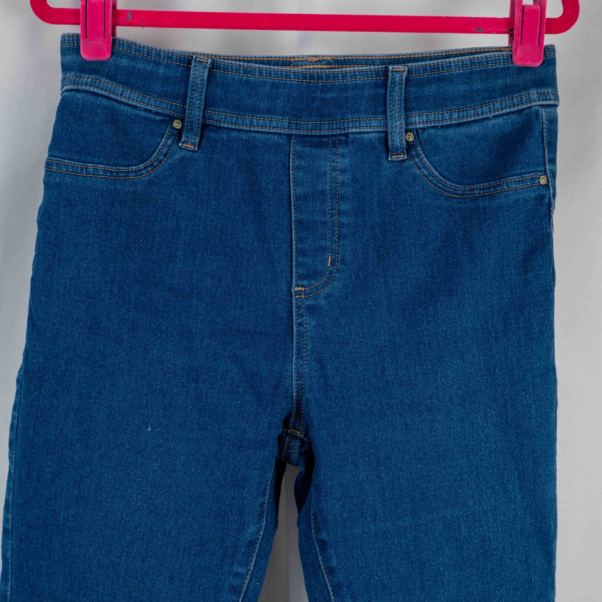 Next Blue Elasticated Waistband 12 Skinny Jeggings Pre-Owned