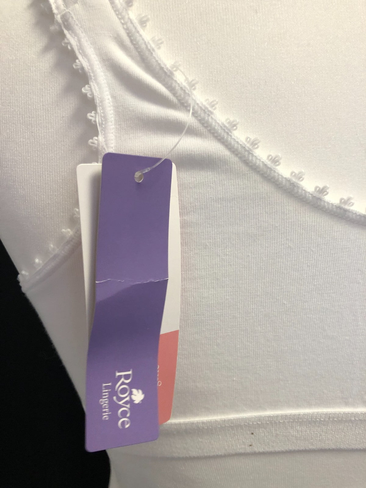 White Bra Royce 32B/C Front Fastening Poppers Non Wired Non Padded  BNWT