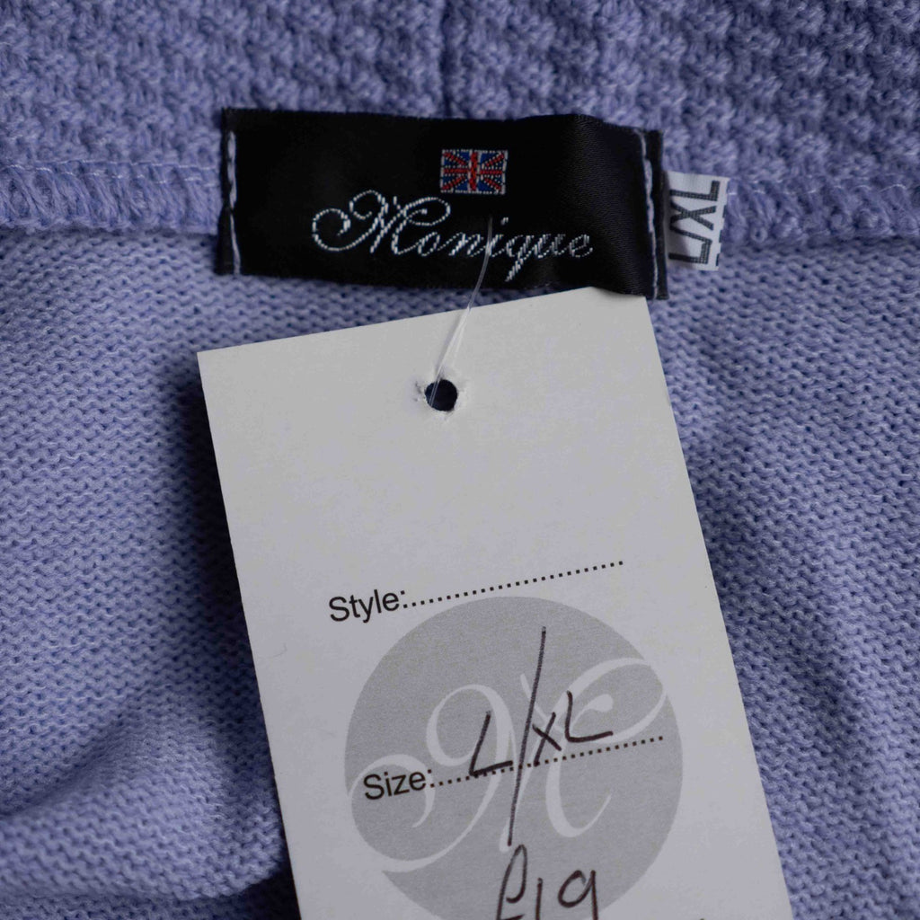 Monique L/XL lilac edge to edge cardigan